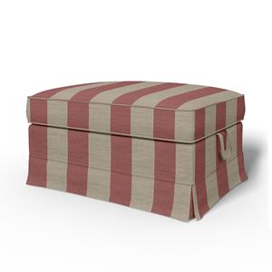 Bemz IKEA - Hoes voor voetenbank Ektorp, Happy Red, Linnen