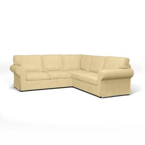 Bemz IKEA - Hoes voor 4-zitshoekbank Ektorp, Soft Yellow, Linnen