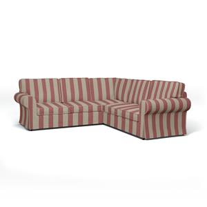 Bemz IKEA - Hoes voor 4-zitshoekbank Ektorp, Happy Red, Linnen