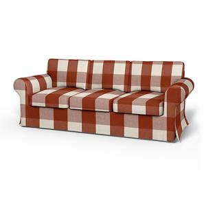 Bemz IKEA - Hoes voor 3-zitsslaapbank Ektorp, Terracotta, Linnen