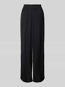 QS Wide fit stoffen broek met elastische band