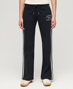 Superdry Vrouwen Athletic Essentials Stripe Joggingbroek met Wijde Pijpen Blauw