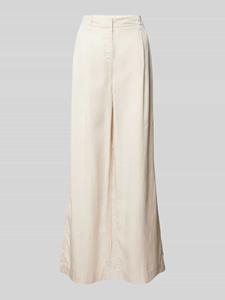 Comma Wide leg stoffen broek met bandplooien