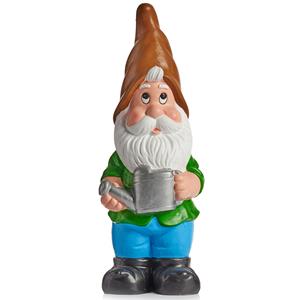 IBERGARDEN Tuinkabouter beeldje Dwerg met bruine muts - Keramiek - 50 cm -