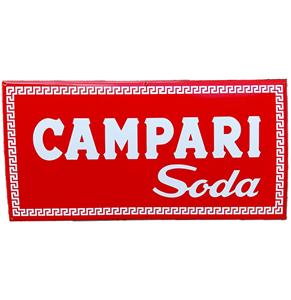 Fiftiesstore Campari Soda Emaille Bord - 100 x 50cm