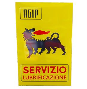 Fiftiesstore Agip Servizio Emaille Bord - 97 x 63cm