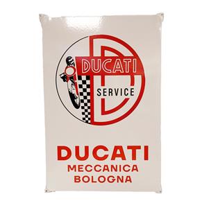 Fiftiesstore Ducati Service Emaille Bord - 60 x 40cm