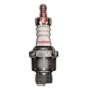 Fiftiesstore Champion Bougie Gevormd Emaille Bord - 80 x 30cm