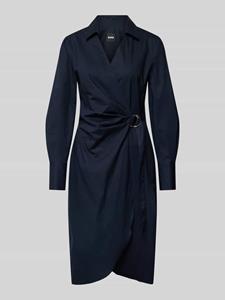 Boss Midi-jurk met platte kraag, model 'Dasatini'
