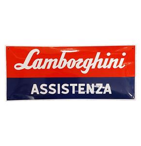 Fiftiesstore Lamborghini Assistenza Emaille Bord - 70 x 30cm