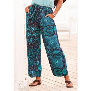 Vivance Palazzobroek en paisley print, elastische tailleband, sweatpants, stoffen broek (Met een bindceintuur)
