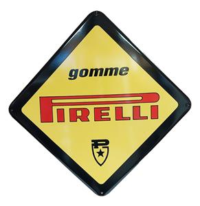 Fiftiesstore Gomme Pirelli Emaille Bord - 60 x 60cm