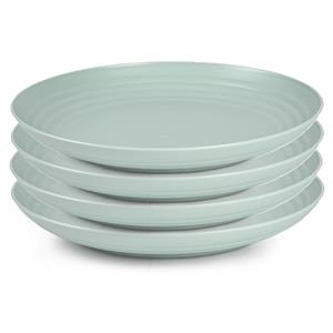 PlasticForte Rond bord/camping bord - 4x - Dia 25 cm - mintgroen - kunststof - onbreekbaar -