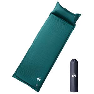 VidaXL Kampeermatras met kussen zelfopblazend 1-persoons groen