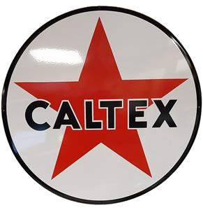 Fiftiesstore Caltex Logo Emaille Bord XL - Ø78cm
