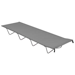 Campingbed 180x60x19 cm oxford stof en staal grijs