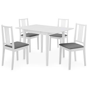 VidaXL 5-delige Eethoek MDF wit