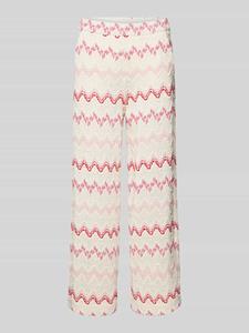 MAC Regular fit broek met elastische band, model 'PALAZZO'