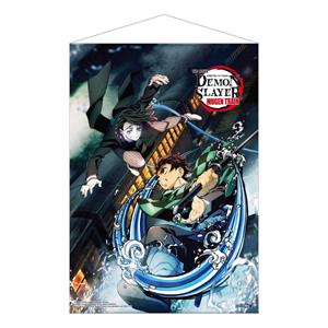 POPbuddies Demon Slayer: Kimetsu no Yaiba Wallscroll Mugen Train Tanjiro Vs Enmu 50 x 70 cm