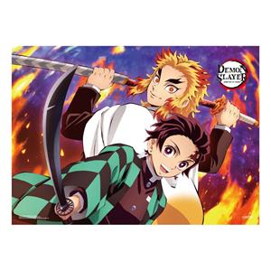 POPbuddies Demon Slayer: Kimetsu no Yaiba Fabric Poster Tanjiro And Kyojuro Rengoku 84 x 118 cm