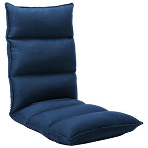 VidaXL Vloerstoel inklapbaar stof blauw