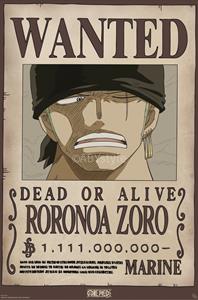 ABYstyle Poster One Piece Wanted Zoro Wano 61x91,5cm