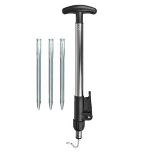 ProPlus 30x Stuks grondpennen/tentharingen metaal 30 cm met tentharingen trekker verstelbaar -