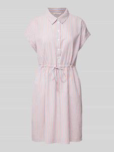 Tom Tailor Denim Overhemdjurk van viscose met streepmotief