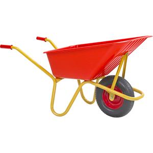 Ravendo Multifunctionele kruiwagen Avanti, massieve banden, kogellagers, l x h = 600 x 730 mm, geel, rood