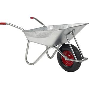 Ravendo Lichte kruiwagen BD, 100 l, versterkte luchtband, l x h = 680 x 700 mm, zilverkleurig