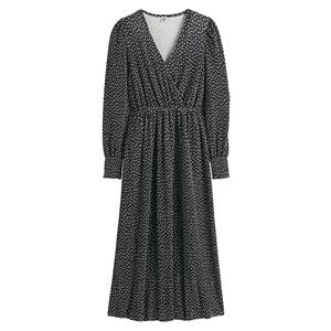LA REDOUTE COLLECTIONS Lange wikkeljurk met stippen