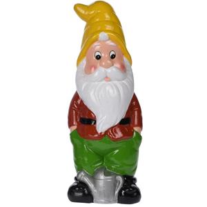 Tuinkabouter met gele muts 30 cm -