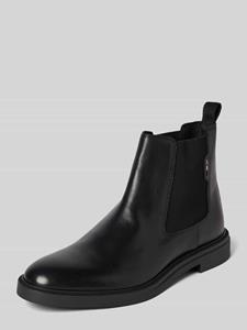Boss Boots van een mix van leer en textiel met elastische inzetten