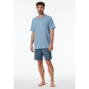 Schiesser Shortama Comfort Essentials met opgestikte borstzak (2-delig)