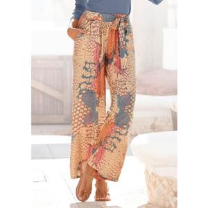 Buffalo Palazzobroek met animal print en elastische tailleband, sweatpants, stoffen broek (Met een bindceintuur)