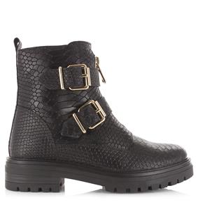 Biker boot Zwart Leer Biker boots Dames