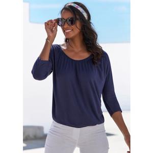 Lascana Shirt met 3/4 mouwen met elastiek in de band (1-delig)