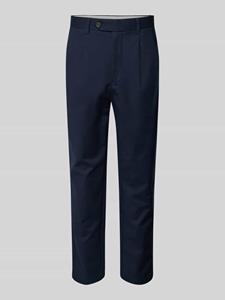 Selected Homme Regular tapered fit bandplooibroek met riemlussen