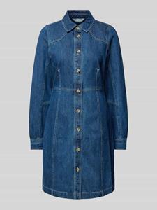 MSCH Copenhagen Knielange jeansjurk met platte kraag, model 'Dielle Emma'