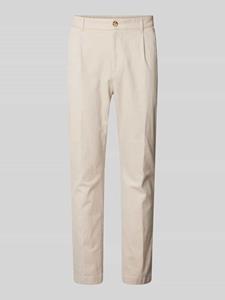 JOOP! Collection Loose fit bandplooibroek met elastische band, model 'Lester'