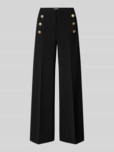 SEDUCTIVE Wide leg stoffen broek met knoopsluitingen, model 'BRIDGET'