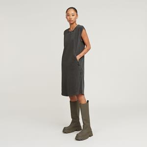 G-Star Raw Knielange jurk met ronde hals