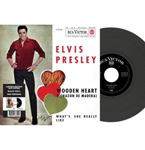 Fiftiesstore Single: Elvis Presley - Wooden Heart / What's She Really Like (Zwart Vinyl)