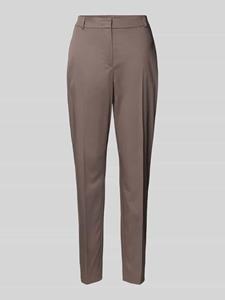 Comma Slim fit stoffen broek met persplooien
