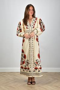 Farm Rio lange jurk 328978 cashew mandala crème