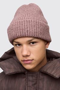 Boohoo Natural Essential Beanie, Brown