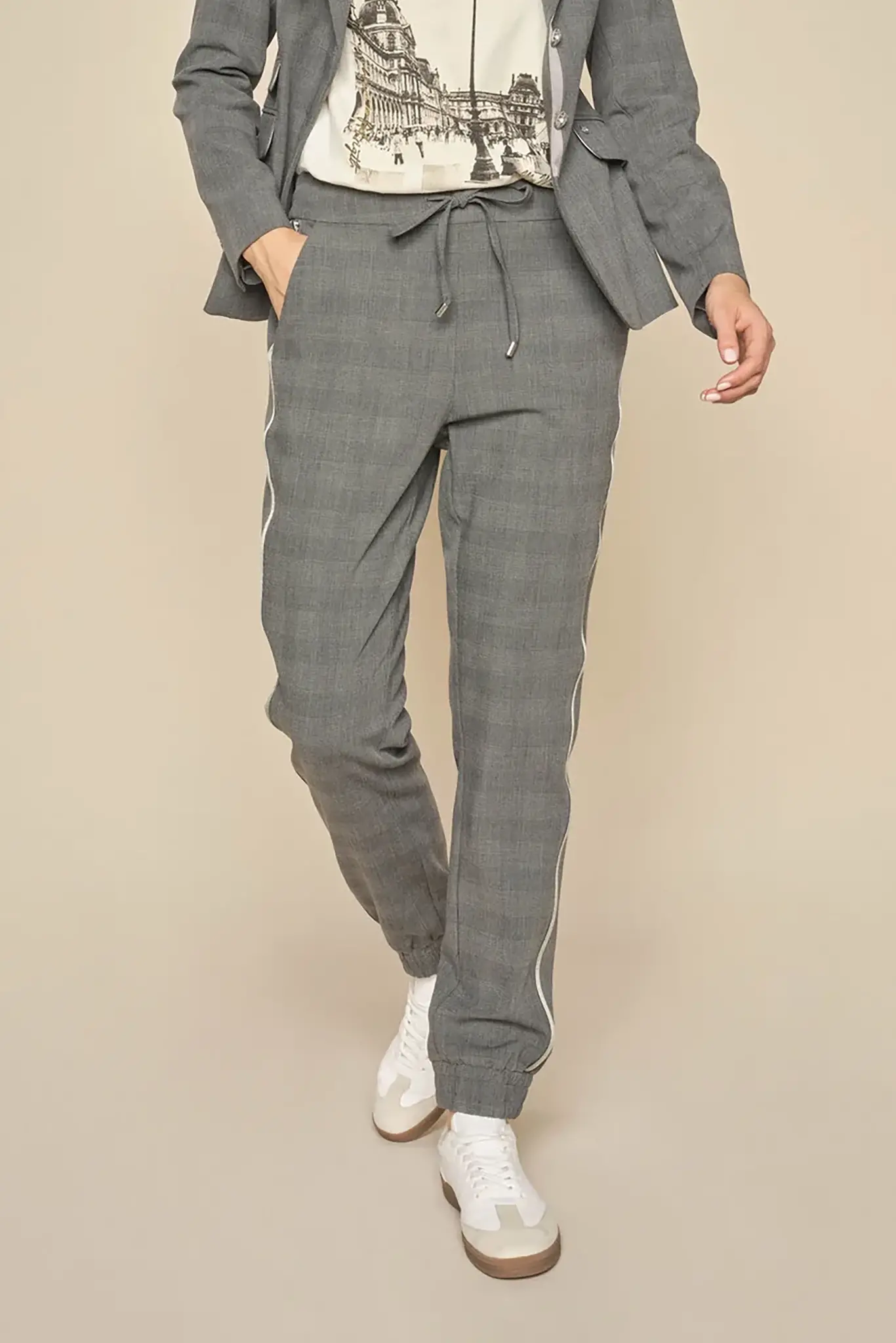 MOS MOSH Stoffen broek met elastische band, model 'Lacie'