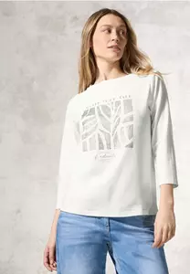 Cecil Shirt met 3/4 mouwen met fonkelende glittersteentjes