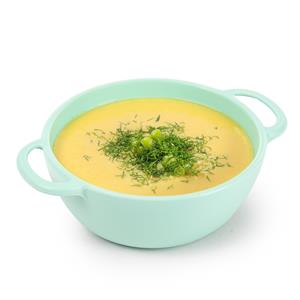 PlasticForte Soepkommen met hengsels - Campinglife - kunststof - D11 x H5 cm - mintgroen - Stapelbaar -