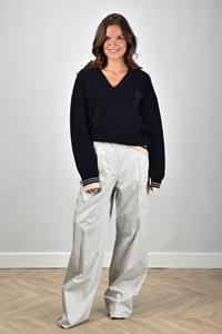 The Latest broek Axel met wijde pijpen grijs